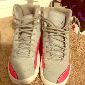 Pink and Gray Jordan 12